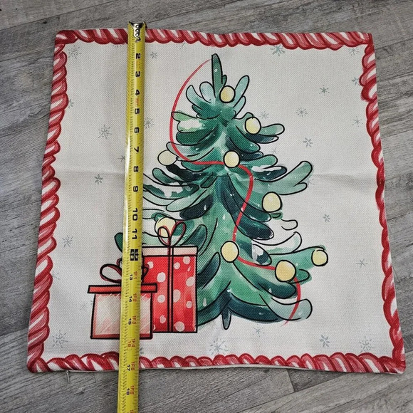 2 Decorative Holiday Christmas Tree And Truck Pillow Covers 17” NWOT - Picture 2 of 6